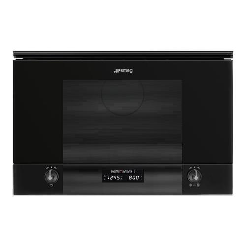 Встраиваемая микроволновая печь 59,5х39 см SMEG Linea MP122B3 черная