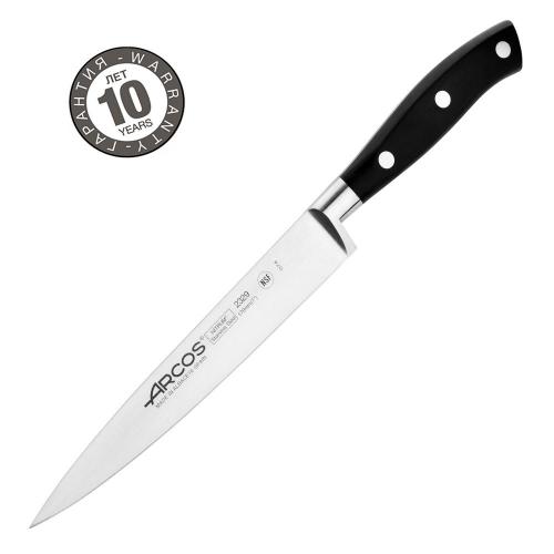 Нож филейный 17 см Arcos Riviera черный