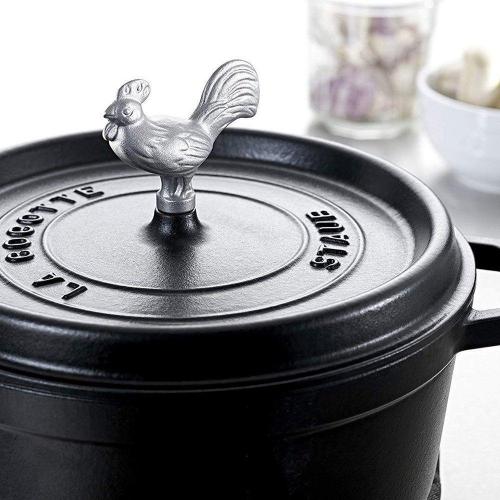 Ручка для кокотов Петух Staub серая