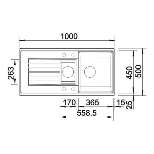 Кухонная мойка 100 см Blanco Zia 6 S черная