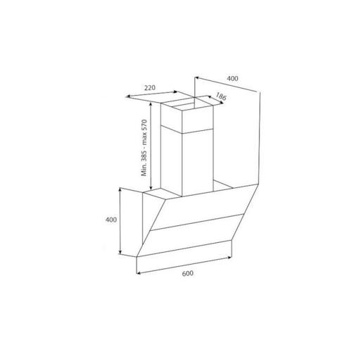 Настенная вытяжка 60 см Korting KHC 65070 GB бежевая