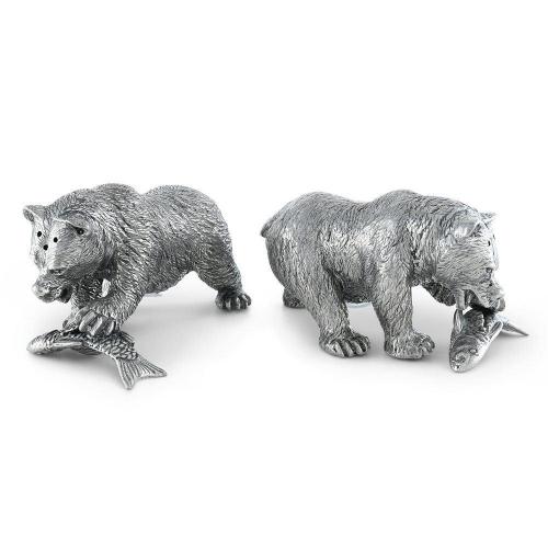 Солонка и перечница Fishing Bear 10,2х6,4 см Vagabond House Woodland Creatures