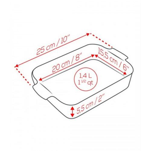 Форма для запекания  25х15,5х5,5 см 1,4 л Peugeot бежевая