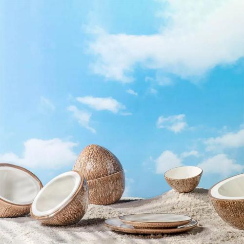 Тарелка закусочная 21 см Bordallo Pinheiro Tropical Fruits белая