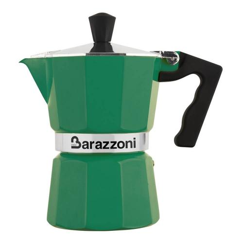 Гейзерная кофеварка на 3 чашки Barazzoni La Caffettiera зеленая