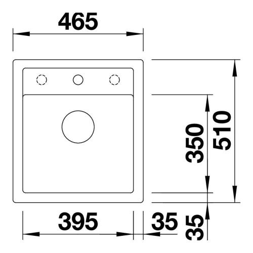 Кухонная мойка 46,5 см Blanco Dalago 45 черная