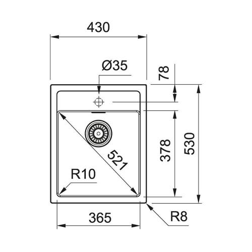 Кухонная мойка 43 см Franke Sirius SID 610-40 серая - 1 фото