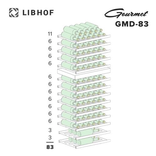 Винный шкаф на 83 бутылки Libhof Gourmet GMD-83 Slim черный