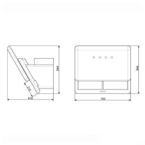 Пристенная вытяжка 75 см Smeg 50's Style KFAB75WH белая