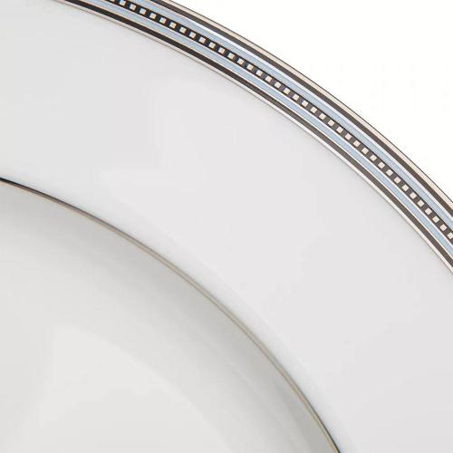 Тарелка обеденная 28 см Noritake Bogart Platinum белая