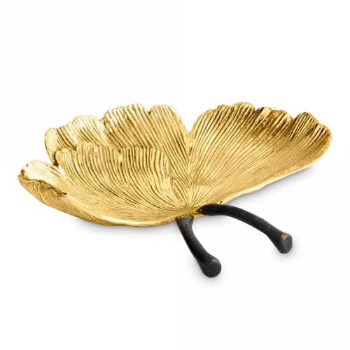 Сервировочное блюдо 14х13х2,5 см Michael Aram New Leaves золотое
