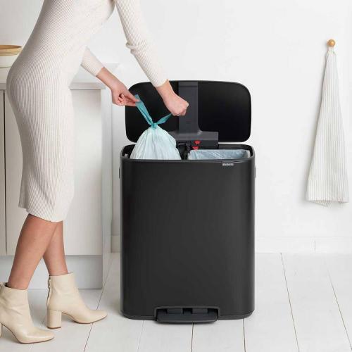 Мусорный бак 2x30 л Brabantia Bo Touch Bin черный