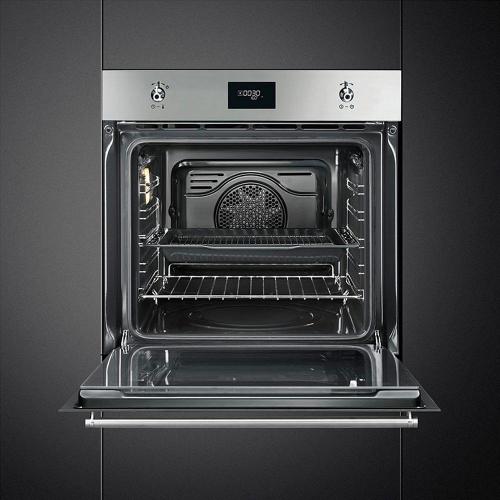 Многофункциональный духовой шкаф 60 см Smeg Classica SF6301TVX серебристый