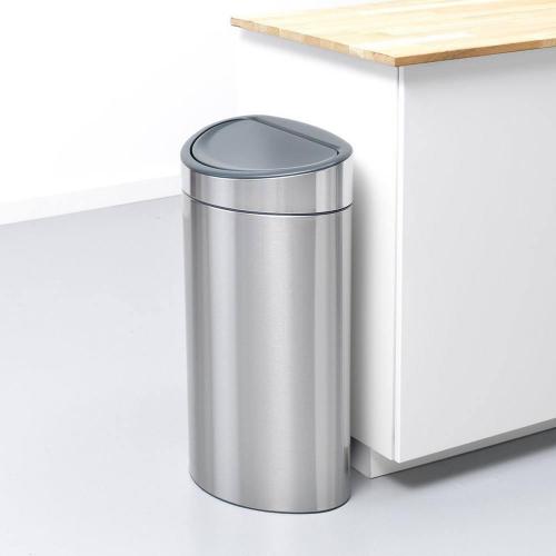 Двухсекционный мусорный бак 10-23 л Brabantia Touch Bin стальной