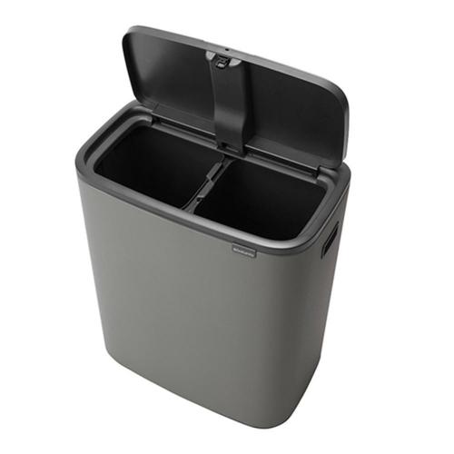 Мусорный бак 2x30 л Brabantia Bo Touch Bin серый