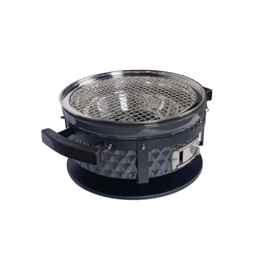 Угольный гриль 35х18 см Diamond Egg Tabletop Grill серый