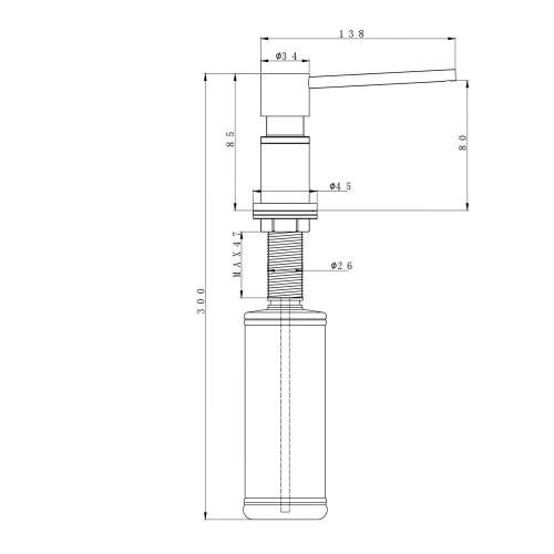 Дозатор 350 мл Paulmark Kraft Metallum CR хром