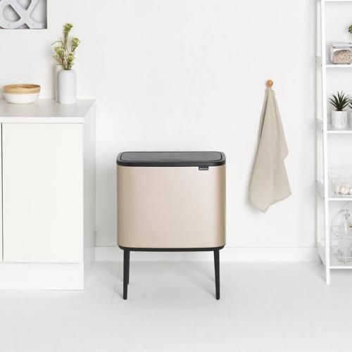 Мусорный бак 11+23 л Brabantia Bo Touch Bin шампань