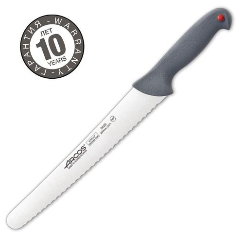 Нож для торта 25 см Arcos Colour-prof серый