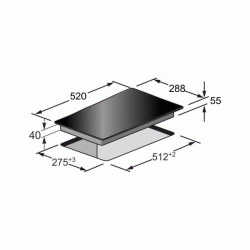 Индукционная варочная панель 29х53 см Kaiser Grand Chef KCT 3726 FI W