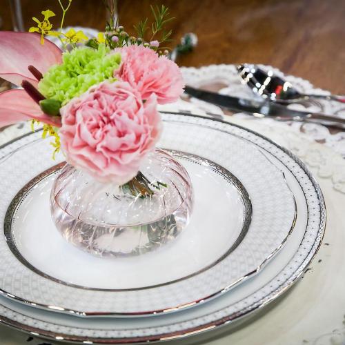 Тарелка закусочная 21 см Noritake Rochester Platinum белая