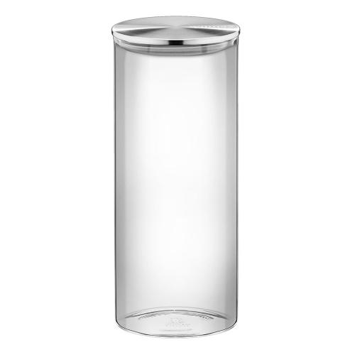 Банка с крышкой стеклянная 10х25,5 см 1,6 л Wilmax Thermo Glass прозрачная