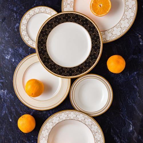 Тарелка десертная 15,5 см Noritake Trefolio Gold белая