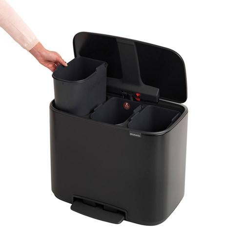 Мусорный бак 33 л Brabantia Bo Pedal Bin черный