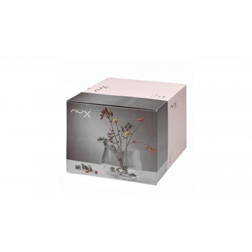 Ваза 20х18 см Nude Glass Opti зеленая