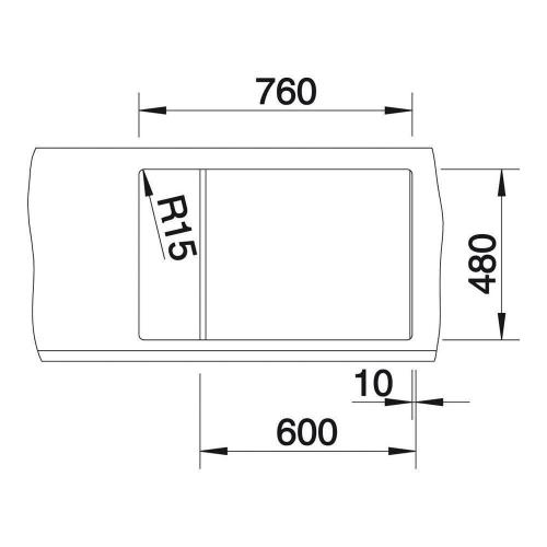 Кухонная мойка 78 см Blanco Metra 6 S Compact черная - 5 фото