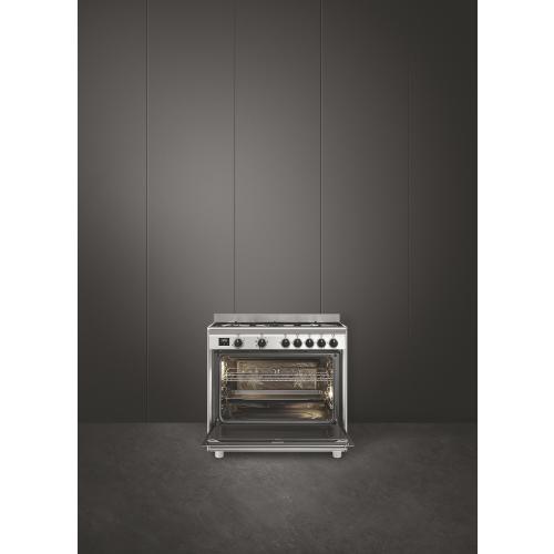 Варочный центр 90х90 см SMEG Classica BG91X2 стальной