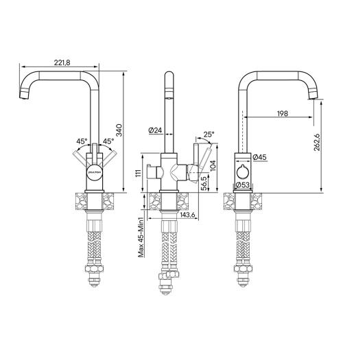 Смеситель 26,2 см Paulmark Logas Basis 402 серый - 3 фото