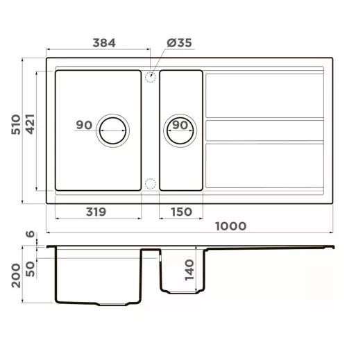 Кухонная мойка 100 см Omoikiri Kitagawa 100-2-WG wind green