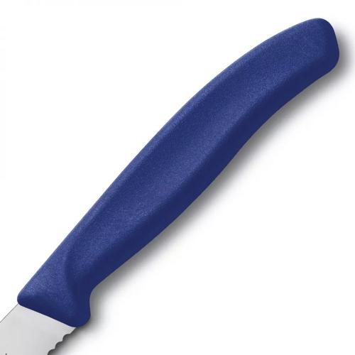 Кухонный нож для стейка и пиццы 11 см Victorinox Swiss Classic синий