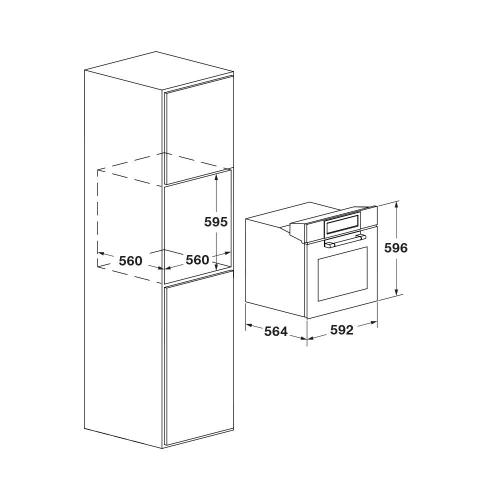 Духовой шкаф 60 см Fulgor Milano Cluster Concept FCLO 6215 TEM BK черная