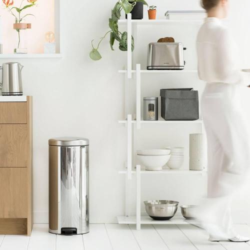 Мусорный бак с педалью 30 л Brabantia NewIcon стальной