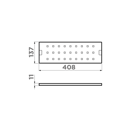 Сушка-подставка для посуды 40,8х13,7 см Omoikiri FP-01 PRO-BL черная