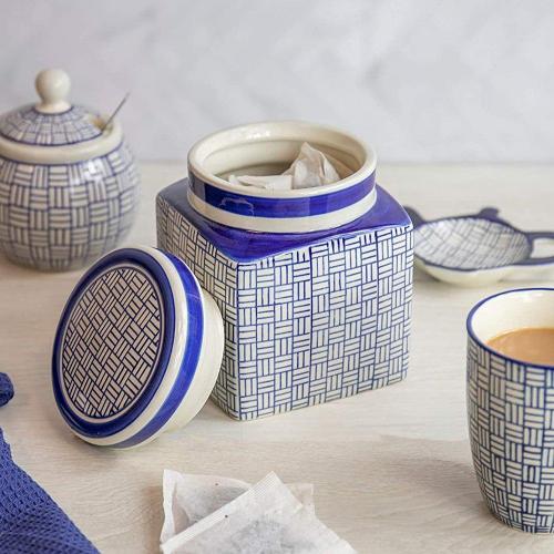 Банка для сыпучих продуктов Lattice 1 л Kitchen Craft London Pottery Out Of The Blue