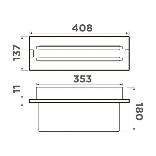 Держатель для досок 13,7х40,8 cм Omoikiri FP-03 PRO-GB графит