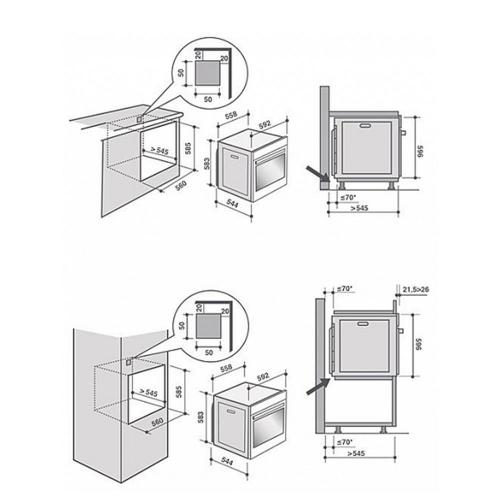 Комбинированный духовой шкаф 60 см De Dietrich Platinum DOS7585X