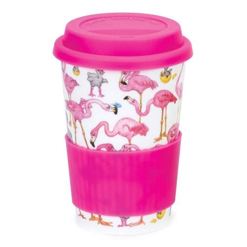 Термокружка Яркие фламинго 440 мл Dunoon Travel Mug Comical Animals