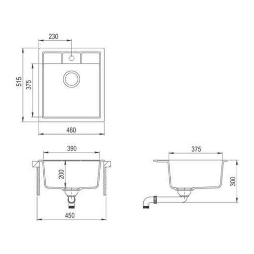 Кухонная мойка 46 см Teka Easy Estela 45 S-TQ 1B черный металлик - 2 фото