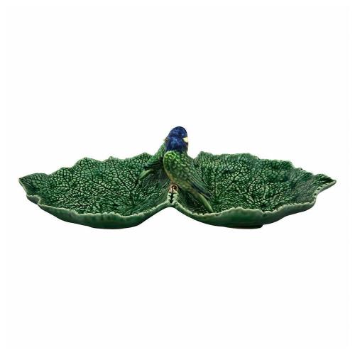 Менажница with Blue Birds 34х19 см Bordallo Pinheiro Leaves