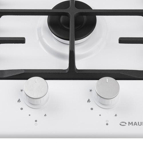 Газовая варочная панель 29х52 см Maunfeld EGHE.32.6CW/G белая