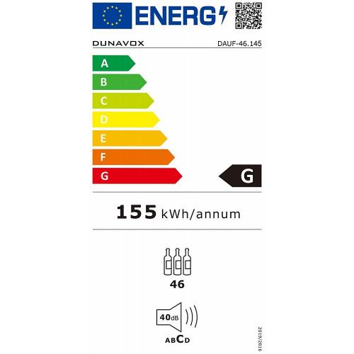 Встраиваемый винный шкаф на 46 бутылок Dunavox Flow DAUF-46.145DSS стальной
