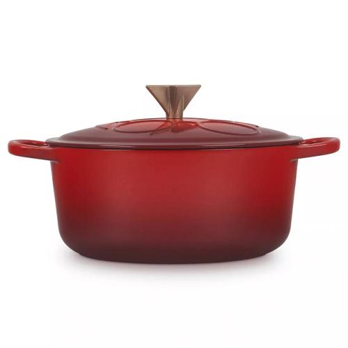 Кастрюля чугунная с крышкой 26х17,2 см 5,3 л Le Creuset красный