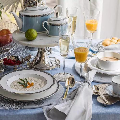 Тарелка закусочная 22 см Noritake Bogart Platinum белая