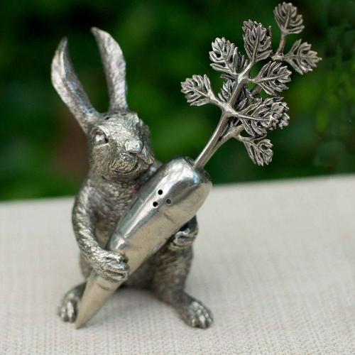 Солонка и перечница Rabbit Carrot 7,6х6,4 см Vagabond House Garden Friends