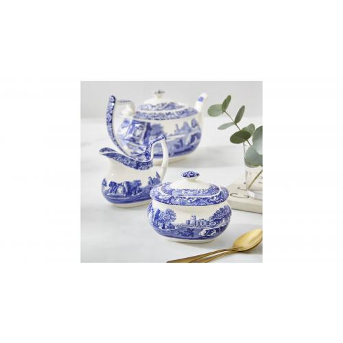 Сахарница с крышкой 250 мл Spode Blue Italian синяя