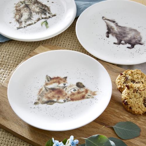 Набор закусочных тарелок Royal Worcester Забавная фауна белый 4 пр